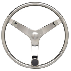 Uflex  V46  135 Stainless Steel Steering Wheel wSpeed Knob V46