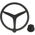 Uflex  V46  135 Stainless Steel Steering Wheel wSpeed Knob  Chrome Nut  Black V46B KIT