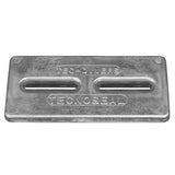 Tecnoseal Rectangular Zinc Plate Anode wInserts  12 x 6 x 1 TECDIVERSD