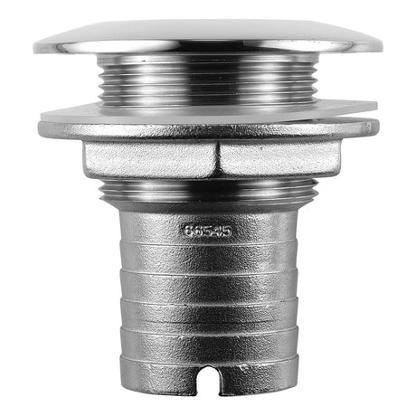 Attwood Stainless Steel ThruHull Short Straight Barbed  112 Inner Diameter 665453