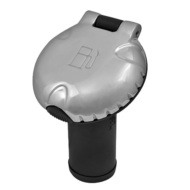 Attwood Deck Fill fCarbon Canister System  Angled Body  Scalloped Chrome Cap 99DFCCAZ1S