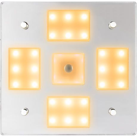 SeaDog Square LED Mirror Light wOnOff Dimmer  White  Blue 4018403