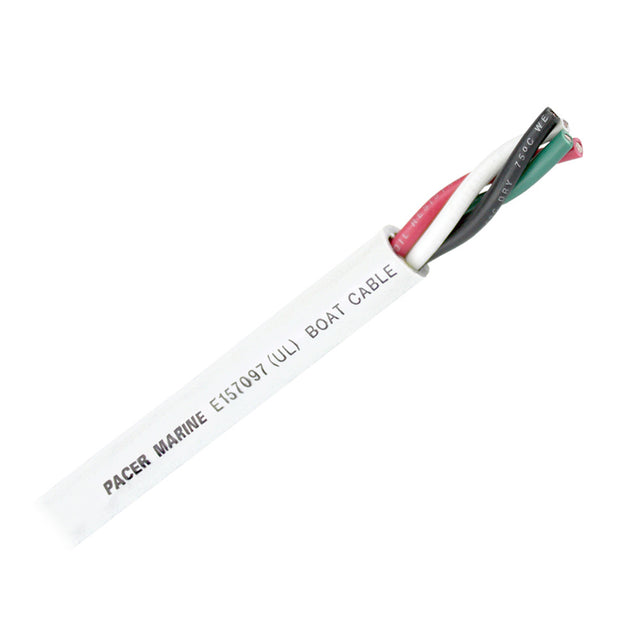 Pacer Round 4 Conductor Cable  100  144 AWG  Black Green Red  White  WR144100