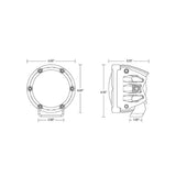 RIGID Industries 360 Series 4 Spot wAmber Pro Lens  Pair 36123