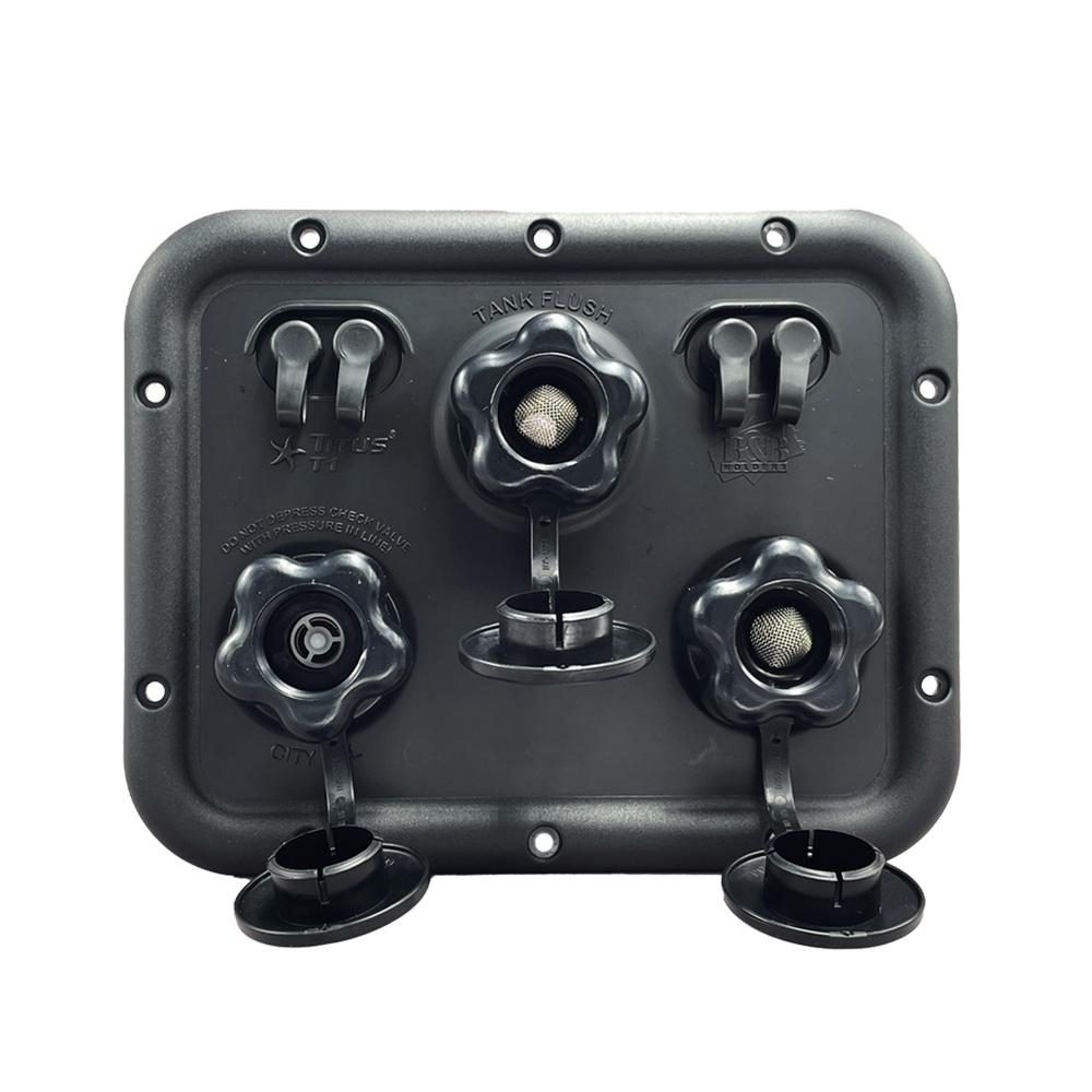 Titus Panel T-Series (City Fill, Tank Fill, Tank Flush, 4 Coax), Black : BBT-701-043-00024