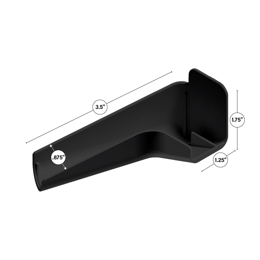 B&B Molders Long Left Rain Gutter Spout, Black : BBT-712-024-00012
