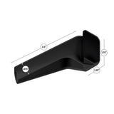 B&B Molders Long Left Rain Gutter Spout, Black : BBT-712-024-00012