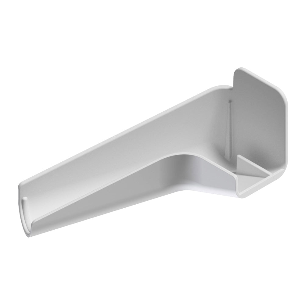 B&B Molders Long Left Flexible Rain Gutter Spout, Polar White : BBT-712-024-00013