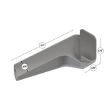 B&B Molders Extended Left Rain Gutter Spout, Gray : BBT-712-024-00014