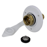 B&B Molders City Water Fill Inlet with Brass Valve, White : BBT-713-005-00004