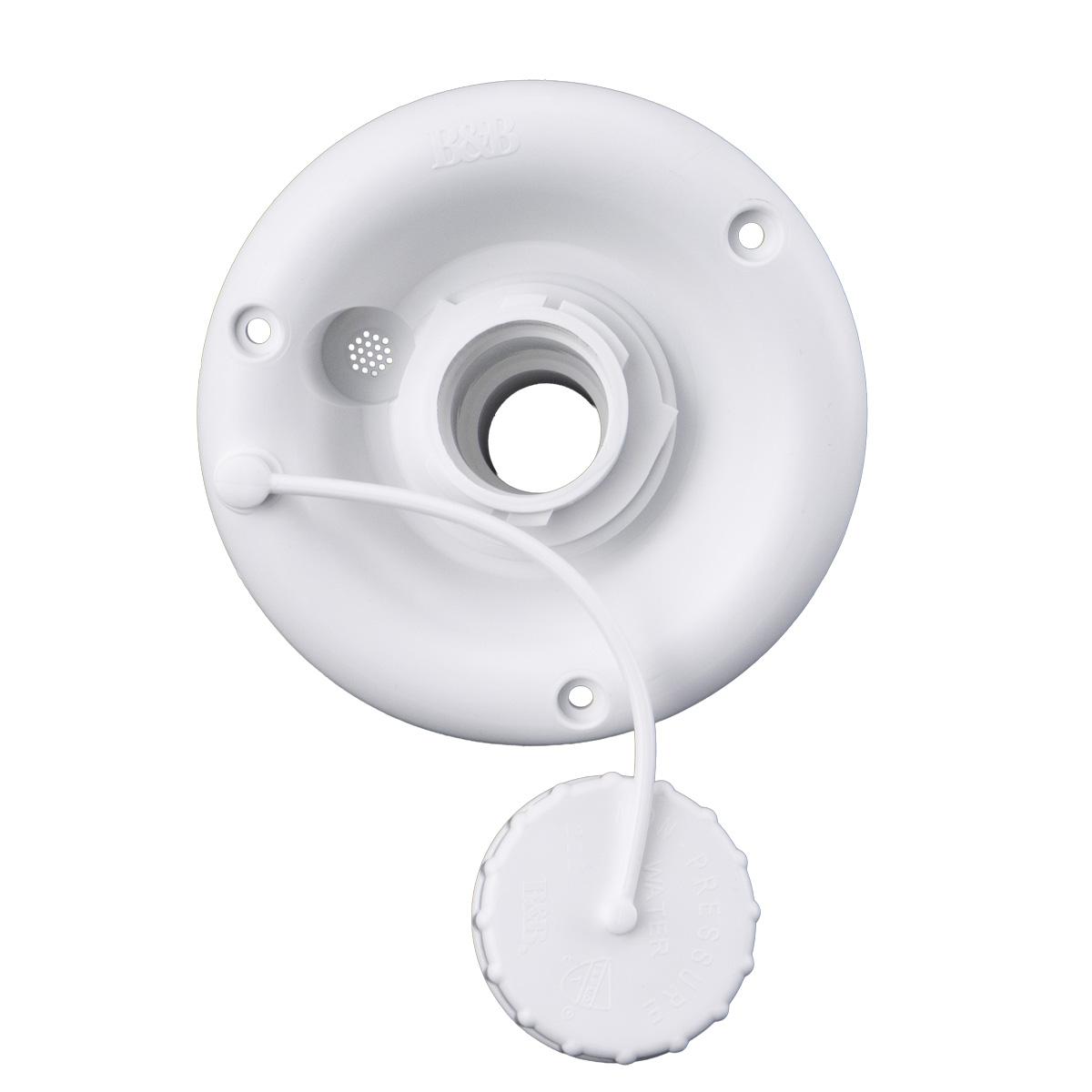 B&B Molders Gravity Water Dish with Vent, White : BBT-713-005-00024