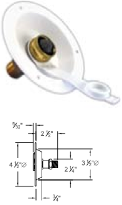 B&B Molders City Water Dish, White : BBT-713-005-00031