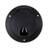 B&B Molders Deluxe Round Electric Cable Hatch with Back, Black : BBT-713-038-00009