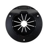 B&B Molders Deluxe Round Electric Cable Hatch with Back, Black : BBT-713-038-00009