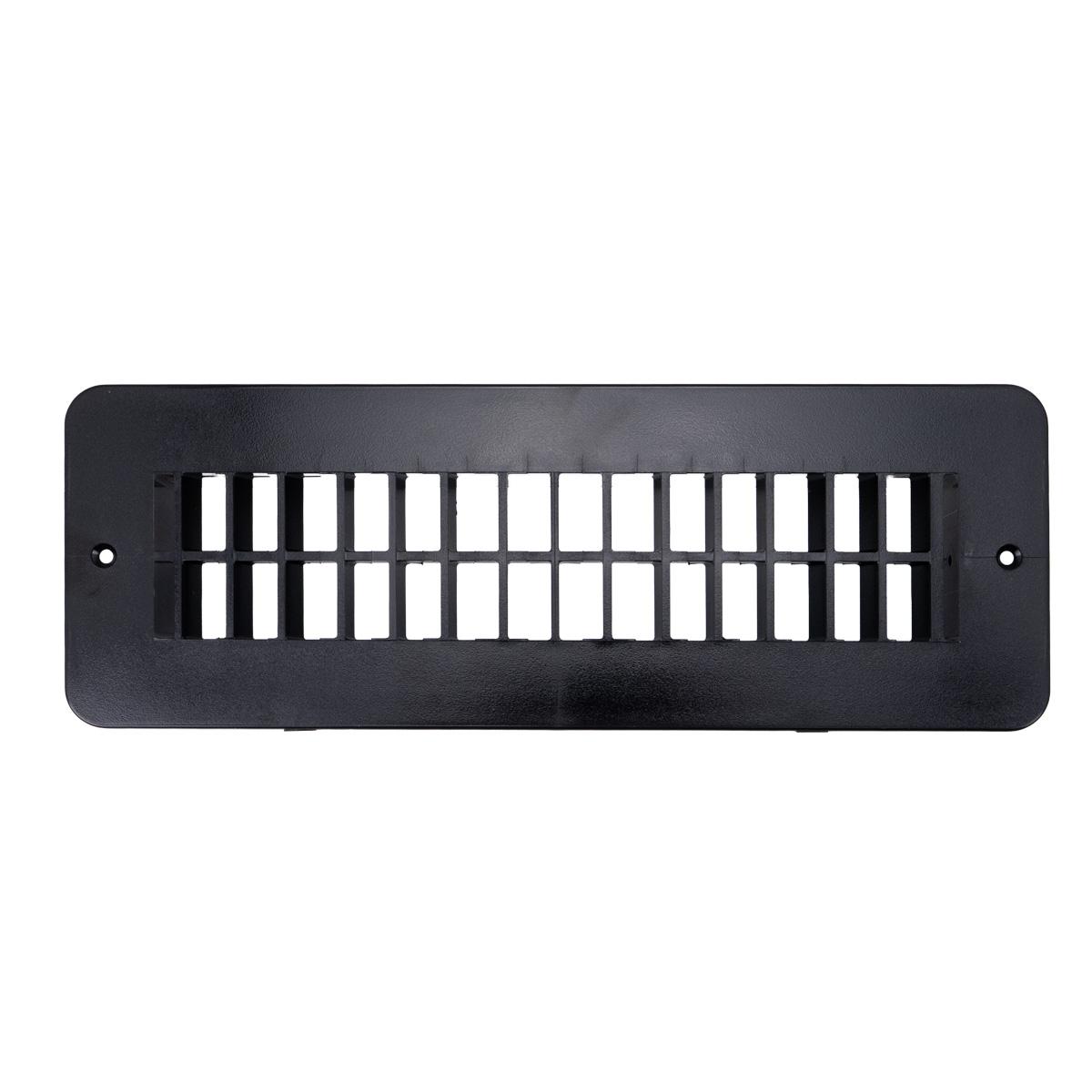 B&B Molders Floor Register, 2" x10", No Damper, Black : BBT-722-017-00001