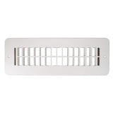 B&B Molders Floor Register, 2" x10", No Damper, Polar White : BBT-722-017-00002