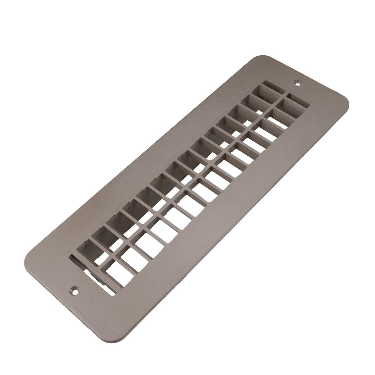 B&B Molders Floor Register, 2" x 10", No Damper, Tan : BBT-722-017-00003