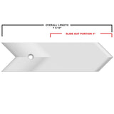 B&B Molders 4" Straight Corner Slide-Out Extrusion Cover, Polar White : BBT-722-022-00026