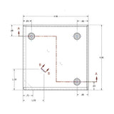 B&B Molders 4-3/4" Square Slide-Out Extrusion Cover, Polar White : BBT-722-022-00038