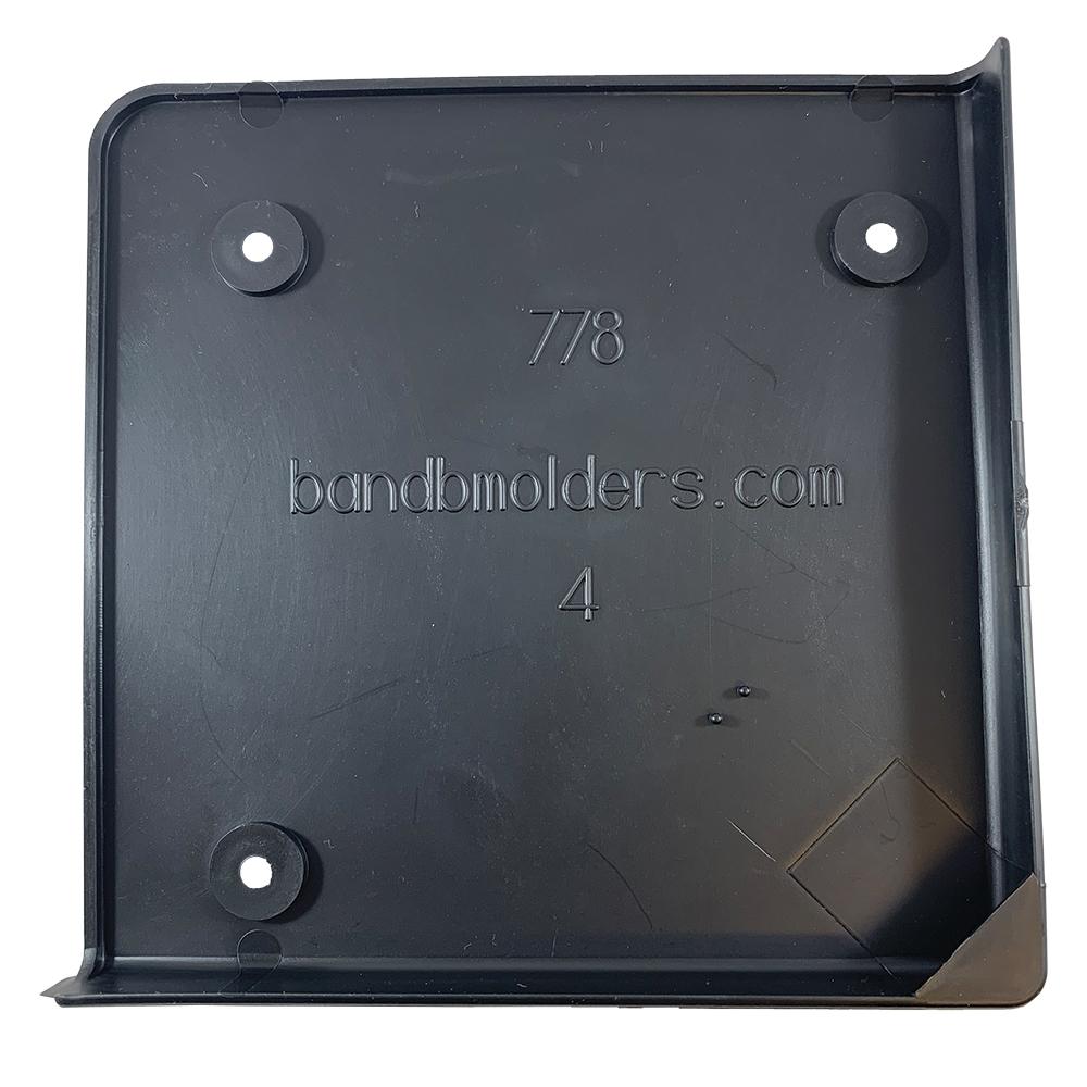B&B Molders 5-1/8" Square Slide-Out Extrusion Cover, Black : BBT-722-022-00057