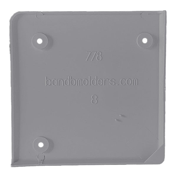 B&B Molders 5-1/8" Square Slide-Out Extrusion Cover, Gray : BBT-722-022-00058