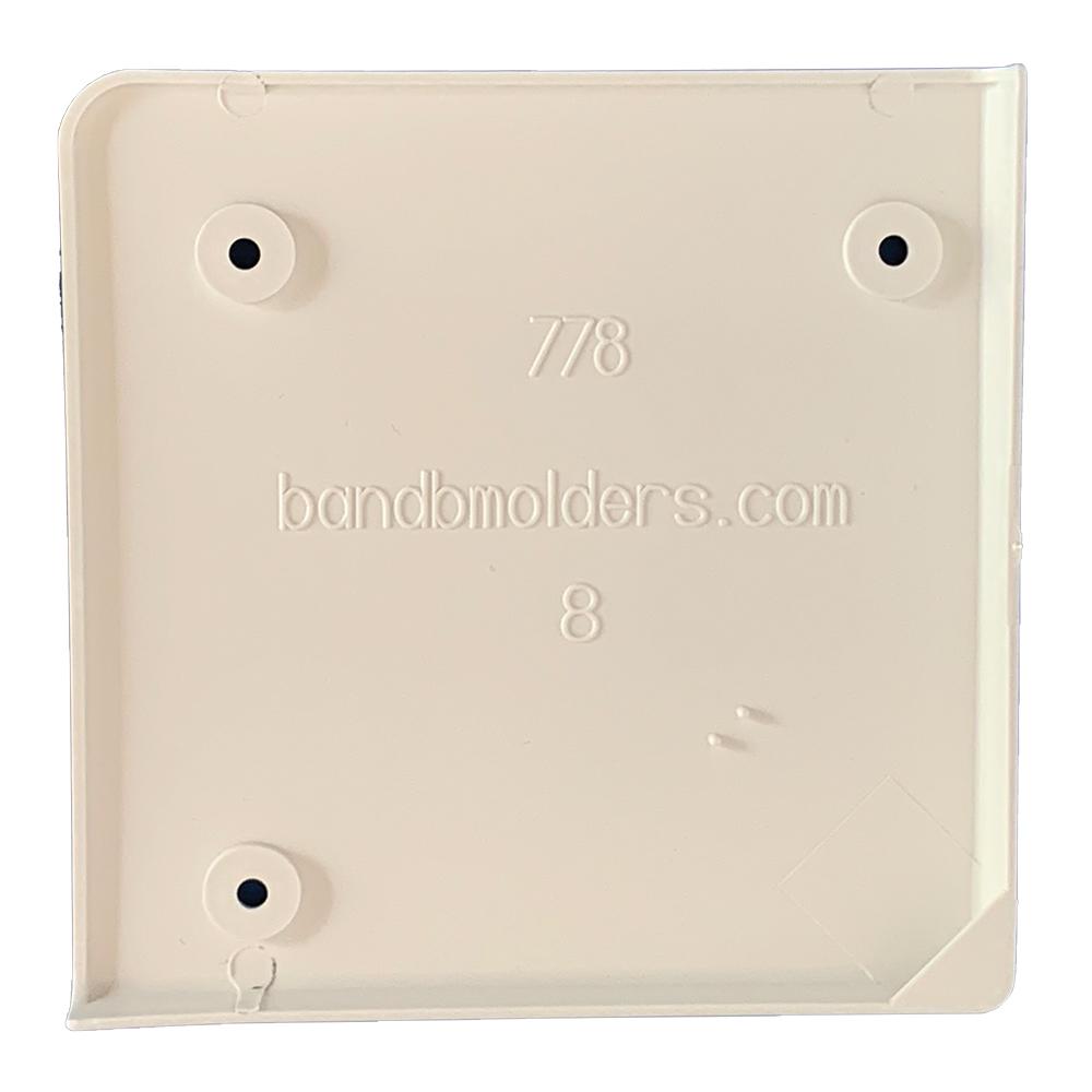 B&B Molders 5-1/8" Square Slide-Out Extrusion Cover, White : BBT-722-022-00060