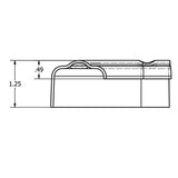 2" Radius Top Rear Corner Extrusion Cover, Black : BBT-722-023-00046