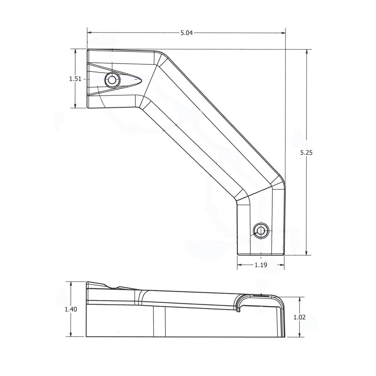 B&B Molders Large Bottom Left Corner Angled Extrusion Cover, Black : BBT-722-023-00072