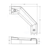 B&B Molders Large Bottom Left Corner Angled Extrusion Cover, Black : BBT-722-023-00072