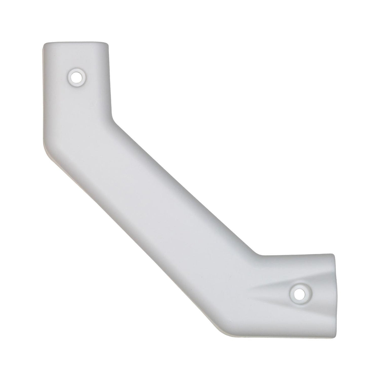 B&B Molders Bottom Left Corner Angled Extrusion Cover, White : BBT-722-023-00074