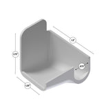 B&B Molders Short Right Rain Gutter Spout, Polar White : BBT-722-024-00005
