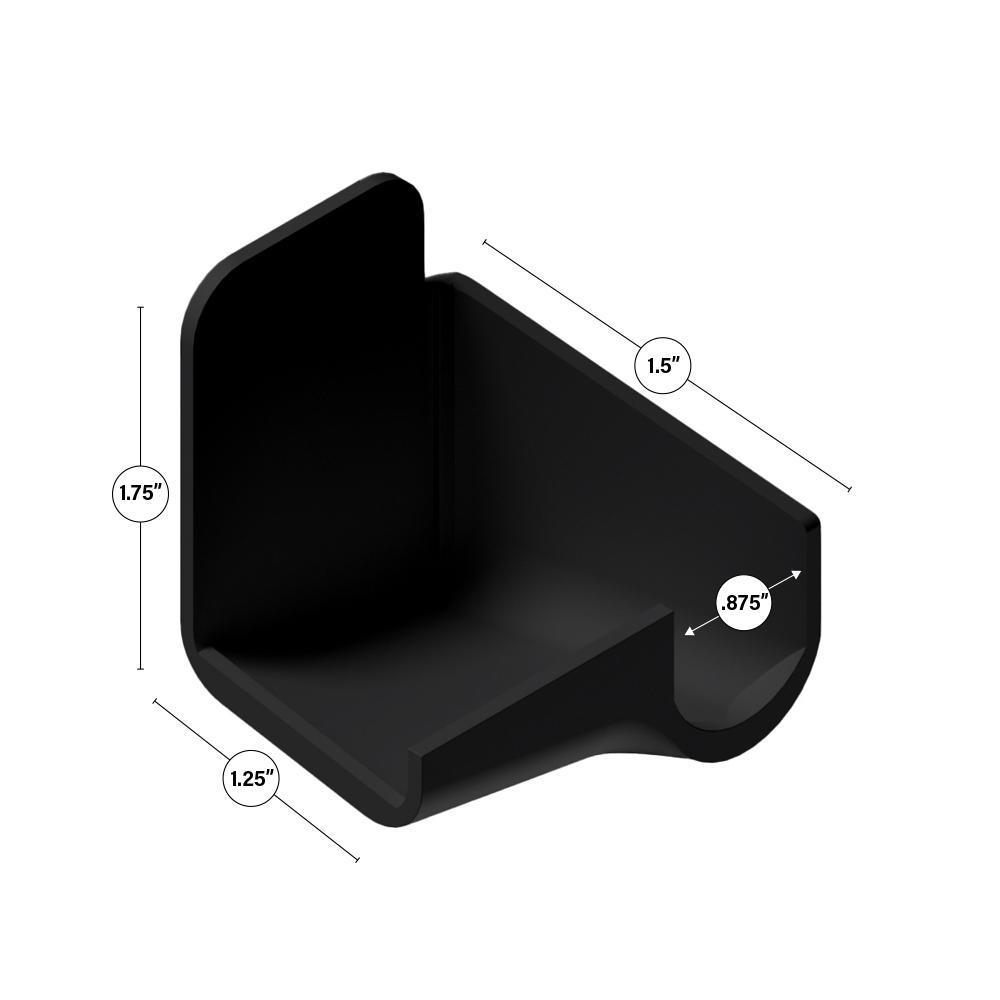B&B Molders Short Right Rain Gutter Spout, Black : BBT-722-024-00008
