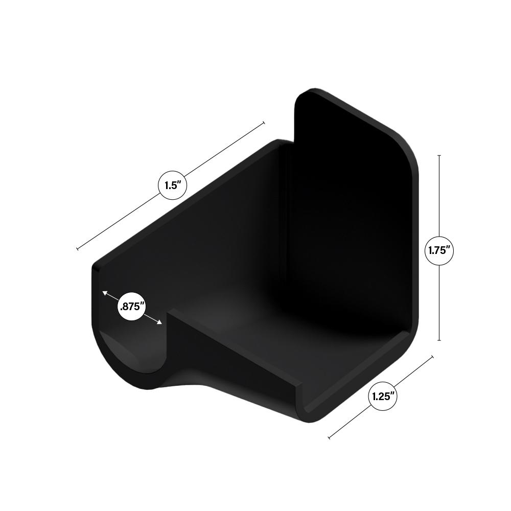 B&B Molders Short Left Rain Gutter Spout, Black : BBT-722-024-00010