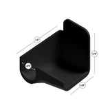 B&B Molders Short Left Rain Gutter Spout, Black : BBT-722-024-00010
