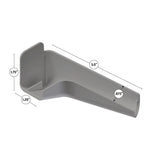 B&B Molders Extended Right Rain Gutter Spout, Gray : BBT-722-024-00020