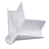 B&B Molder Short Corner Rain Gutter Spout W/Out Top, Polar White : BBT-722-024-00023