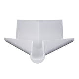 B&B Molder Short Corner Rain Gutter Spout W/Out Top, Polar White : BBT-722-024-00023