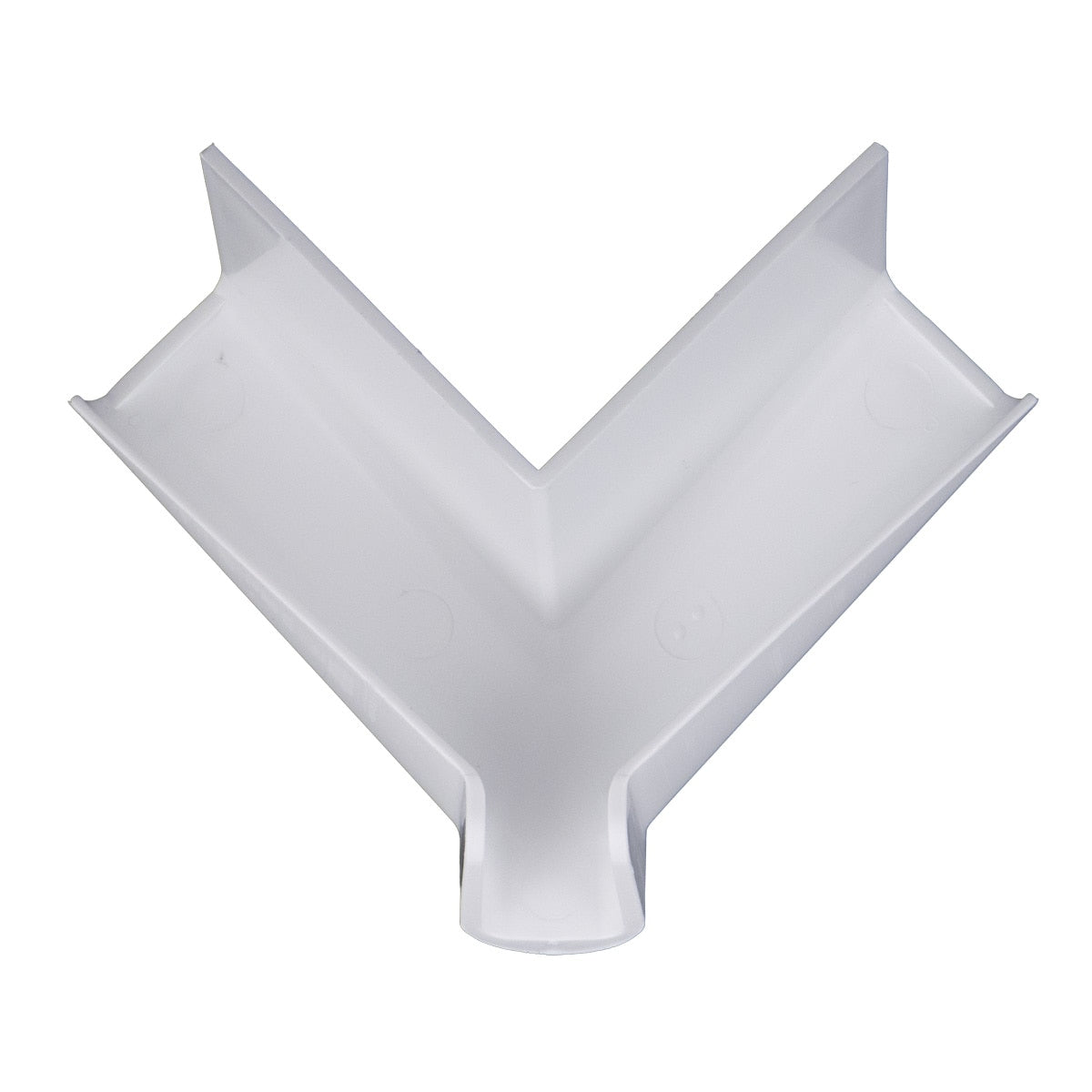 B&B Molder Short Corner Rain Gutter Spout W/Out Top, Polar White : BBT-722-024-00023