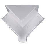 B&B Molders Tall Corner Rain Gutter Spouts, Polar White : BBT-722-024-00024