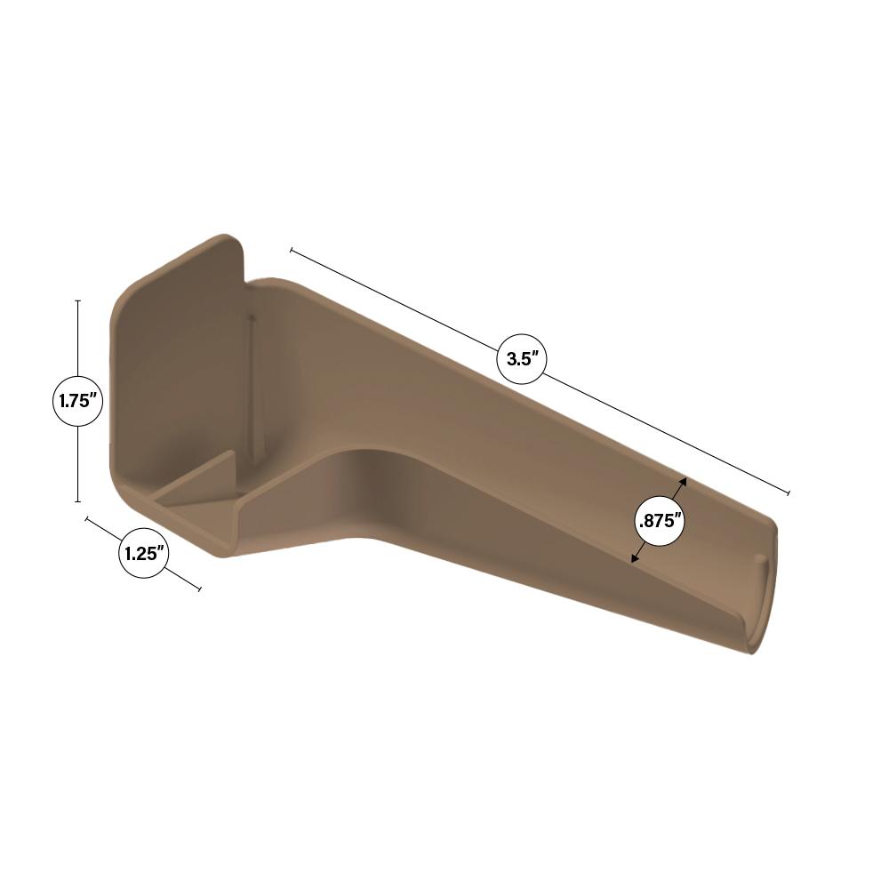 B&B Molders Extended Right Rain Gutter Spout, Tan : BBT-722-024-00034