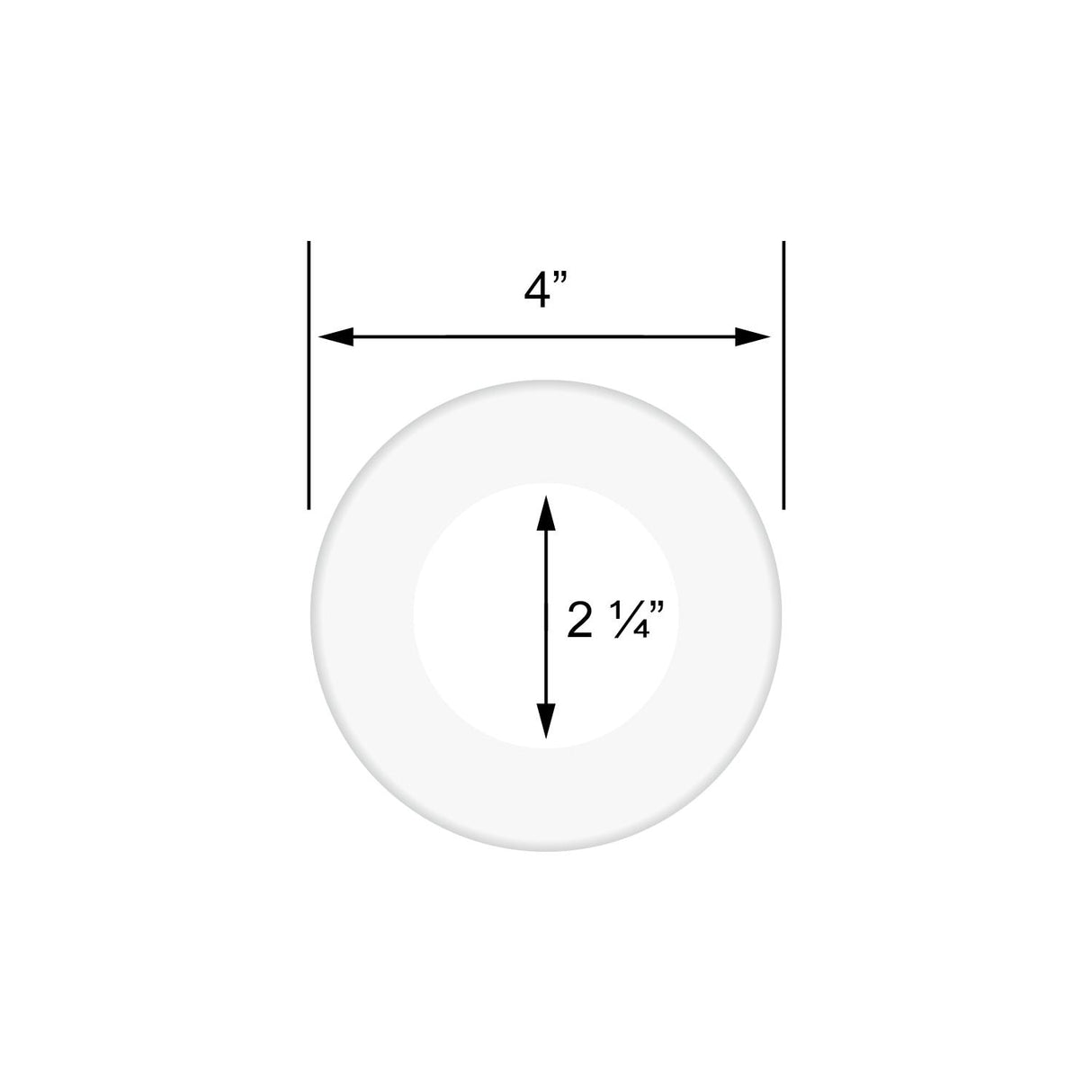 B&B Molders 4" Pipe Grommet, Polar White : BBT-722-027-00009