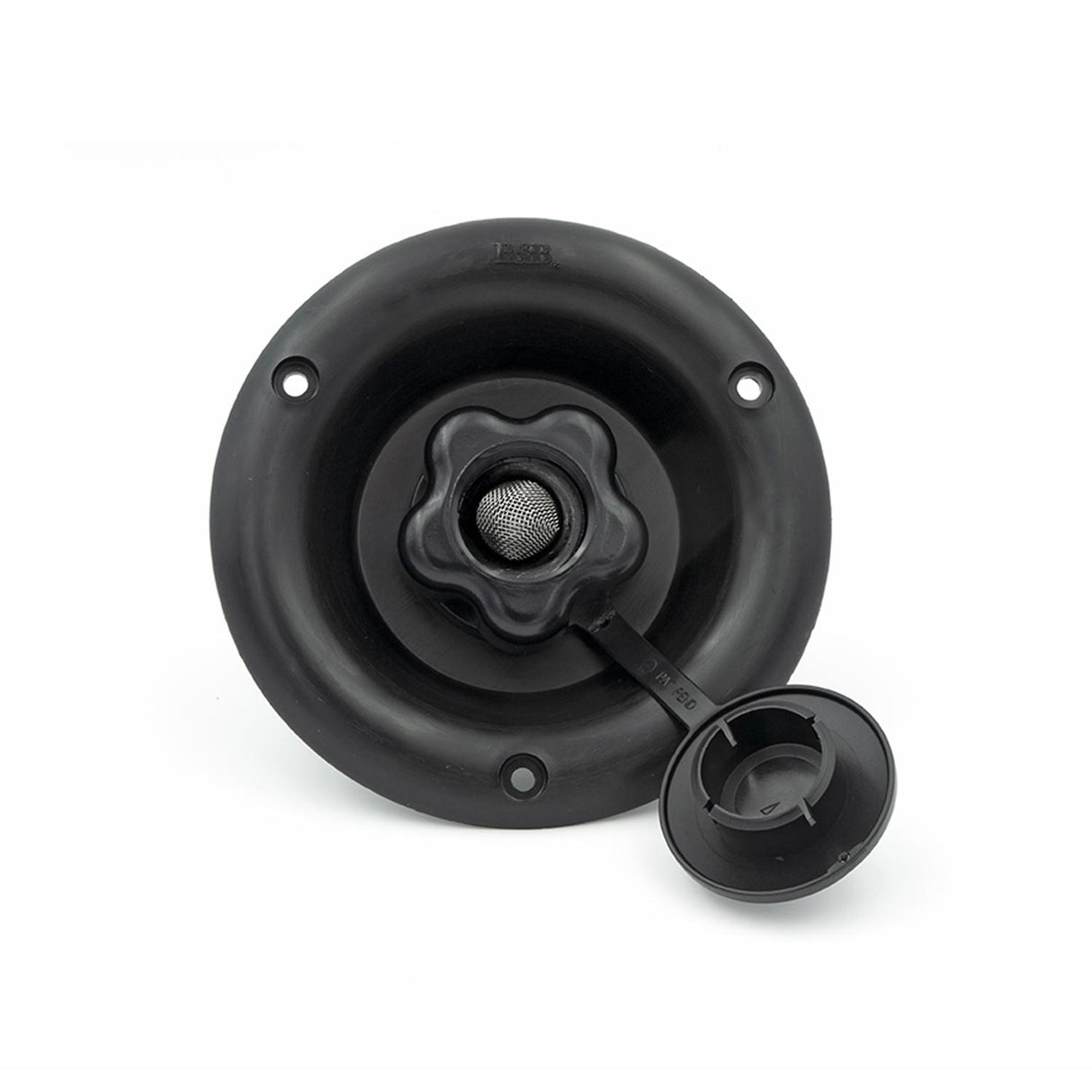 B&B Molders City Water Dish with Plastic Check Valve, Black : BBT-723-005-00036