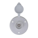 B&B Molders Weatherproof Round Exterior Cable TV Plate with Cover, White : BBT-723-005-00041