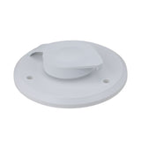 B&B Molders Weatherproof Round Exterior Cable TV Plate with Cover, White : BBT-723-005-00041