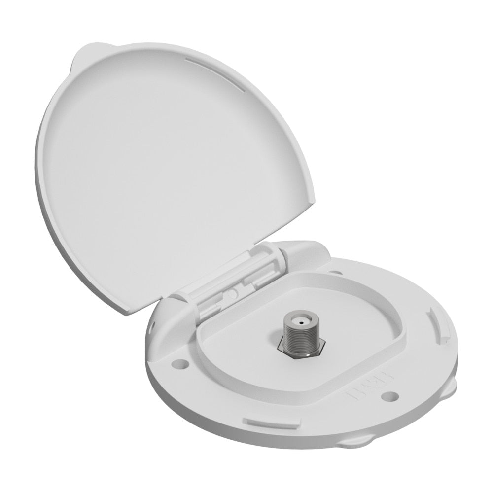 B&B Molders Coax Connection Plate, Compact Style, White : BBT-723-035-00005
