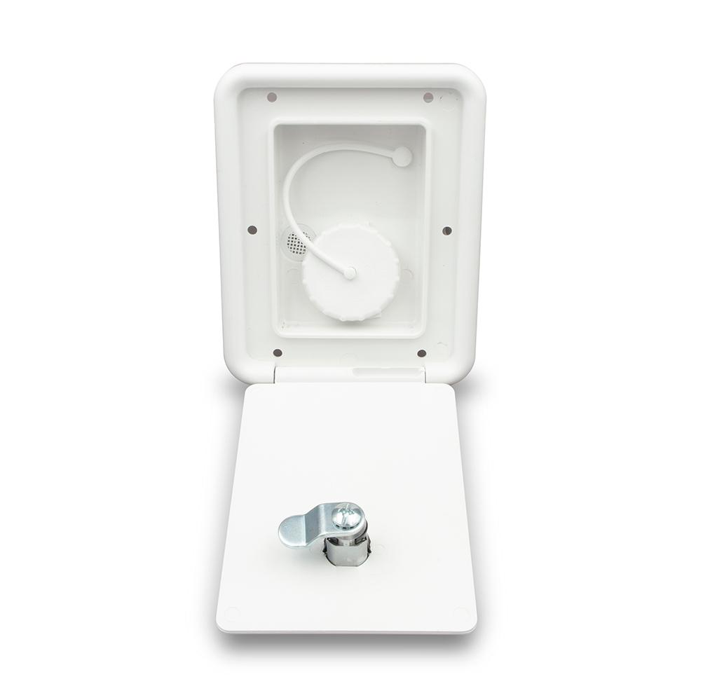 B&B Molders Gravity Water Hatch with Key Lock, Polar White : BBT-723-037-00067