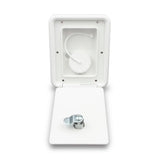 B&B Molders Gravity Water Hatch with Key Lock, Polar White : BBT-723-037-00067
