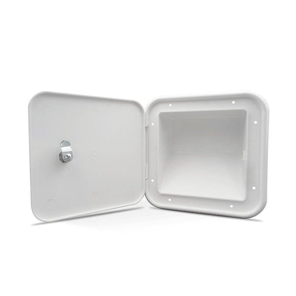B&B Molders Multi-Purpose Fuel Hatch with Slant Back, Key Lock, Polar White : BBT-723-039-00019