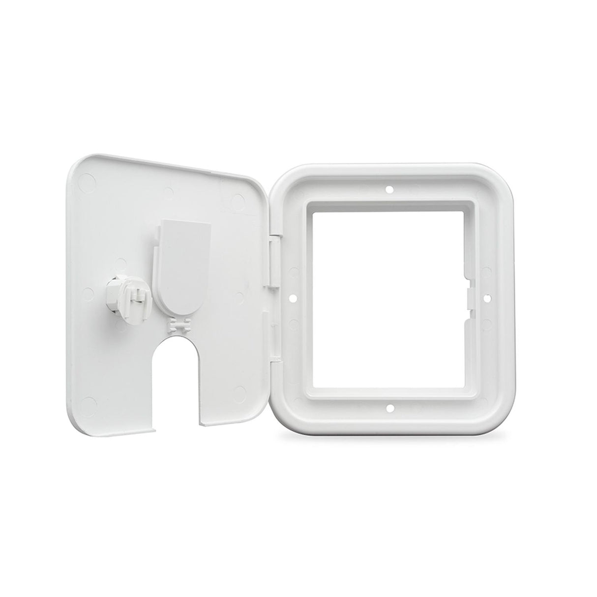 B&B Molders Small Electric Cable Backless Hatch, Thumb Lock, Polar White : BBT-723-040-00054