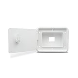 B&B Molders Multi-Purpose Hatch, Square Hole Back, Plastic Thumb Lock, Polar White : BBT-723-040-00070